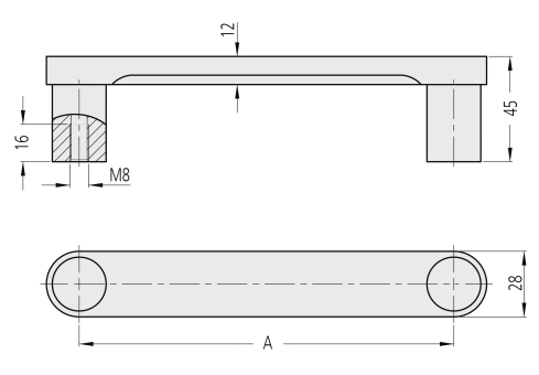 Dimensional drawing - Type A